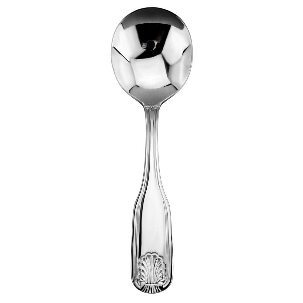 New Star Foodservice Shell Pattern 18/0 Stainless Steel Coffee Spoon, 4.6-Inch, Set of 12, Commercial Grade
