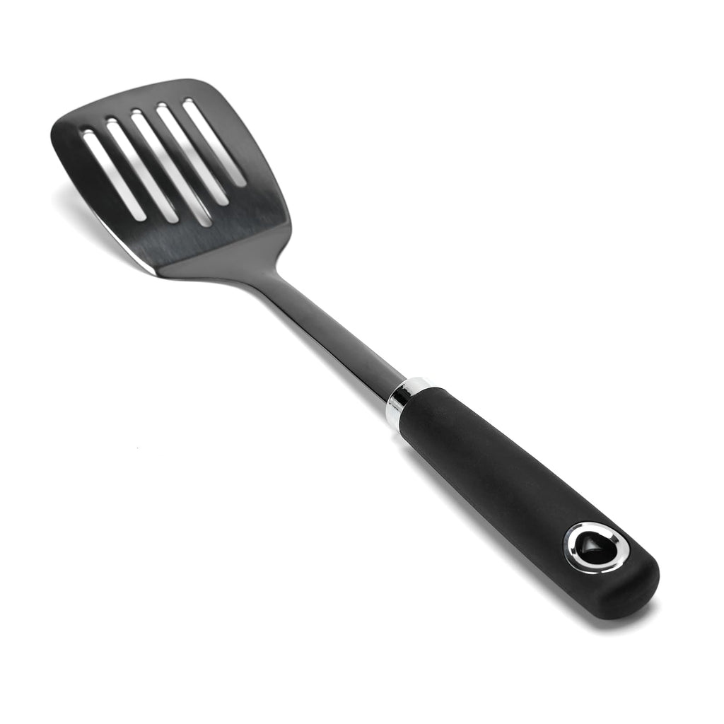 JXWING Black Stainless Steel Pasta Spoon, Spaghetti Server, Pasta Fork