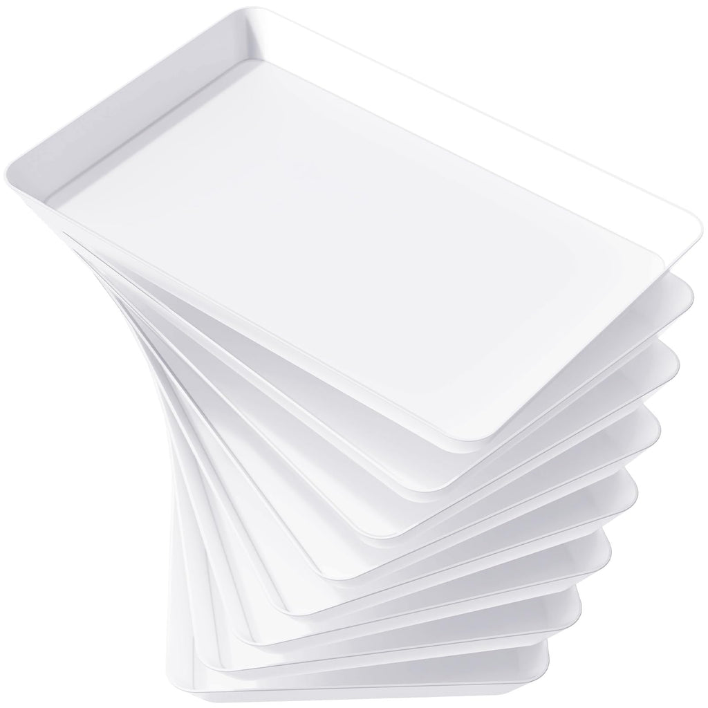 Lifewit 8 Pcs Serving Tray for Party, Reusable Plastic Food Serving Platter