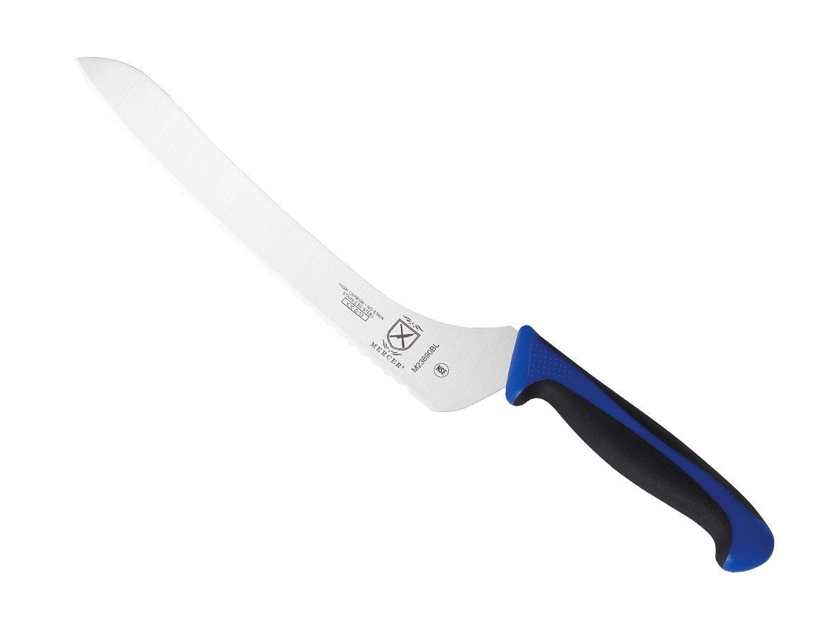 Mercer Culinary Millennia Colors 7-Inch Granton Edge Santoku Knife, Green