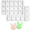TUKE 15-Cavity Rabbit Candy Silicone Molds Chocolate Truffles Mold,Whiskey Ice Cube Tray,Grid Fondant Mould,Hard Candy Mold Pralines Gummy Jelly Mold (Rabbit H)