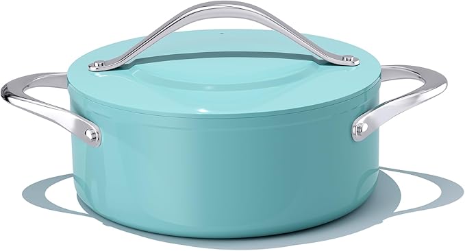 CookinCraze Ceramic Dutch Oven with Lid, 4.5 QT Nonstick Pot for Baking