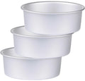 HomeMall 9 x 3 inch Round Cake Pan Set of 3, Aluminum Baking Pans for Layer Cakes, Heavy Duty Non-Stick, Evenly Baking Molds for Home Kitchen, Birthday Wedding Anniversary