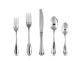 Fortessa Forge 18/10 Stainless Steel Flatware, 5 Piece Place Setting, Service for 1
