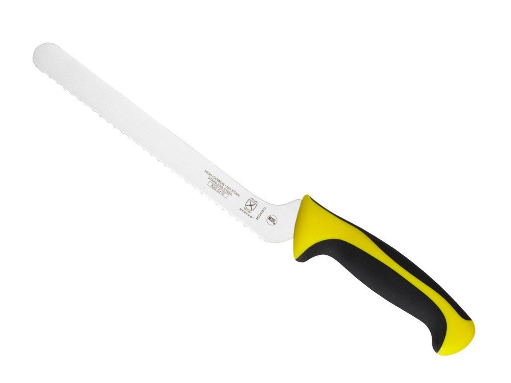 Mercer Culinary Millennia Colors 7-Inch Granton Edge Santoku Knife, Green