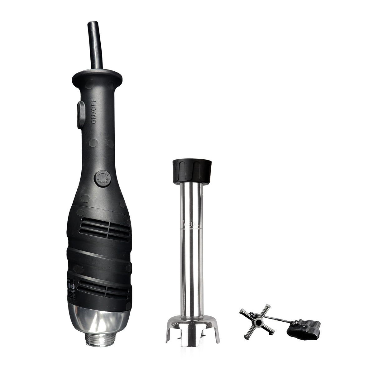 VONCI 500W Commercial Immersion Blender, 12" SUS 304 Removable Shaft, Heavy Duty Power Hand Mixer with Variable Speed 6000-20000RPM, Professional Electric Stick Blender for Restaurant Kitchen Use.
