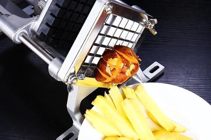 2Pcs Replacement Chopper Blade,1/4''&3/8''Commercial Vegetable Chopper Dicer Stainless Steel Blade and Pusher Block for Fruit Cutting Machine Tomato onion French Fries Cutter
