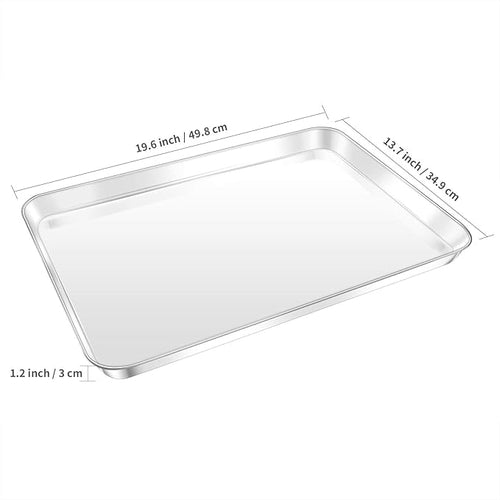 19.6 inch Baking Sheet, Stainless Steel Baking Pans Cookie Sheet Oven Tray