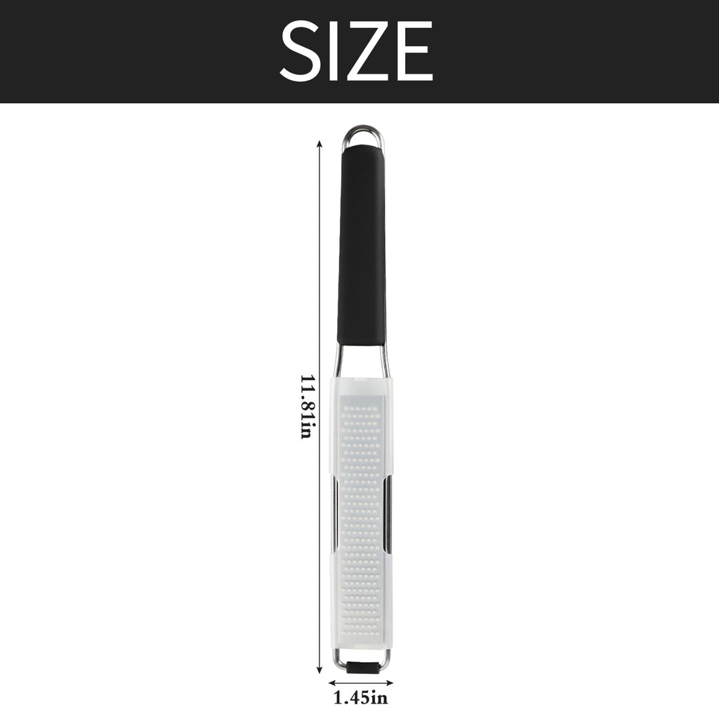 Cambom Lemon & Citrus Zester, Cheese Graters with Stainless Steel Sharp Blade for Parmesan Cheese, Ginger, Garlic, Nutmeg, Chocolate, Vegetables, Fruits, Dishwasher Safe Shredder Fine Blade