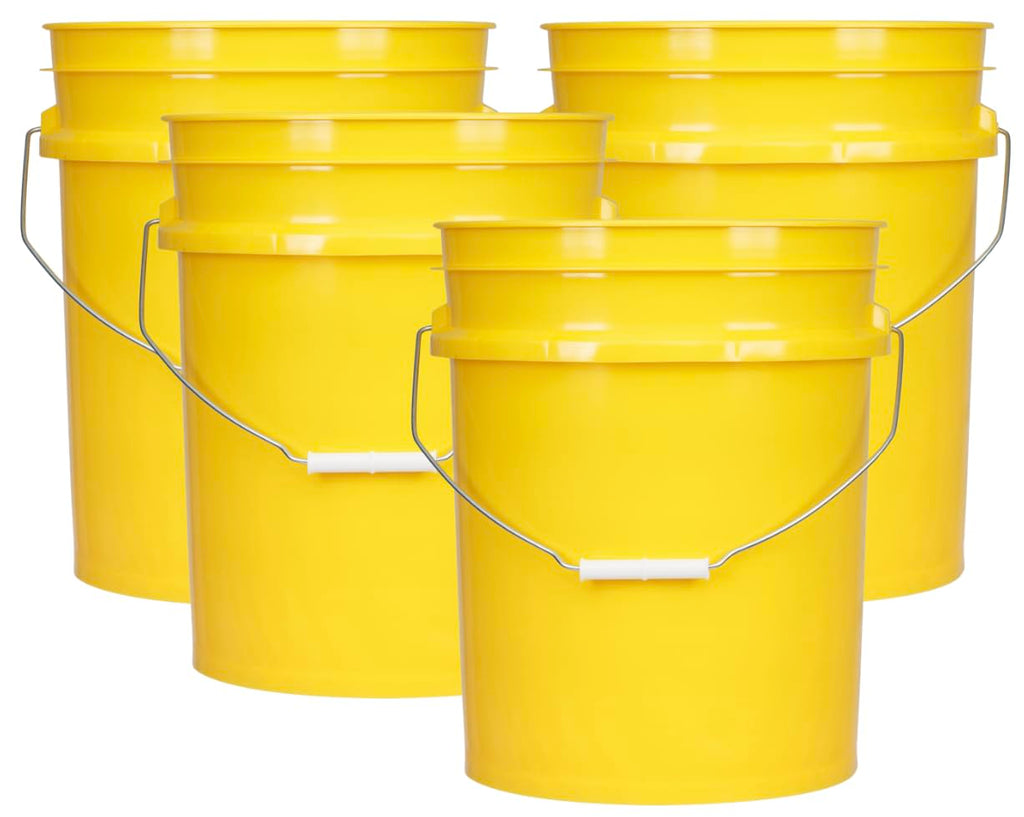 House Naturals 5 Gallon Premium HPDE Plastic Bucket - Made in USA Food Grade Container, BPA Free All Purpose Pail (5, Red)