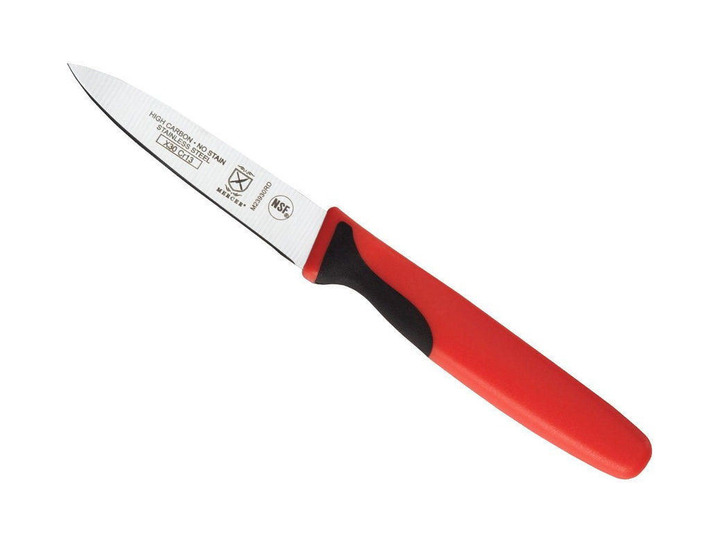 Mercer Culinary Millennia Colors 7-Inch Granton Edge Santoku Knife, Green