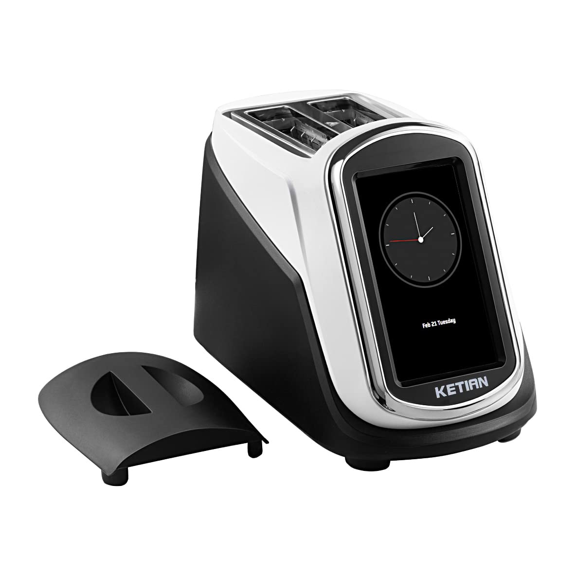 2 Slice Touchscreen Toaster,2 Wide Slots,Smart Bread Toaster for Bagel English Muffins Toast Pastry Waffles Bread, Customize Toasting Time,Have a Quick Look,120V 1400W