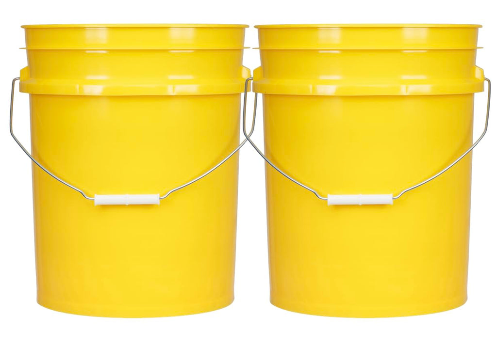 House Naturals 5 Gallon Premium HPDE Plastic Bucket - Made in USA Food Grade Container, BPA Free All Purpose Pail (5, Red)