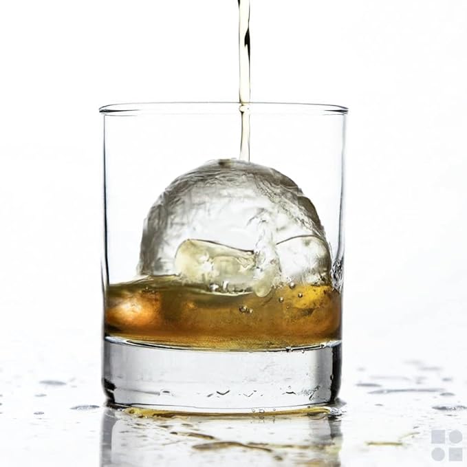 Ball Ice Cube Tray and Big Cube Molds for Whiskey, Slow Melting Set