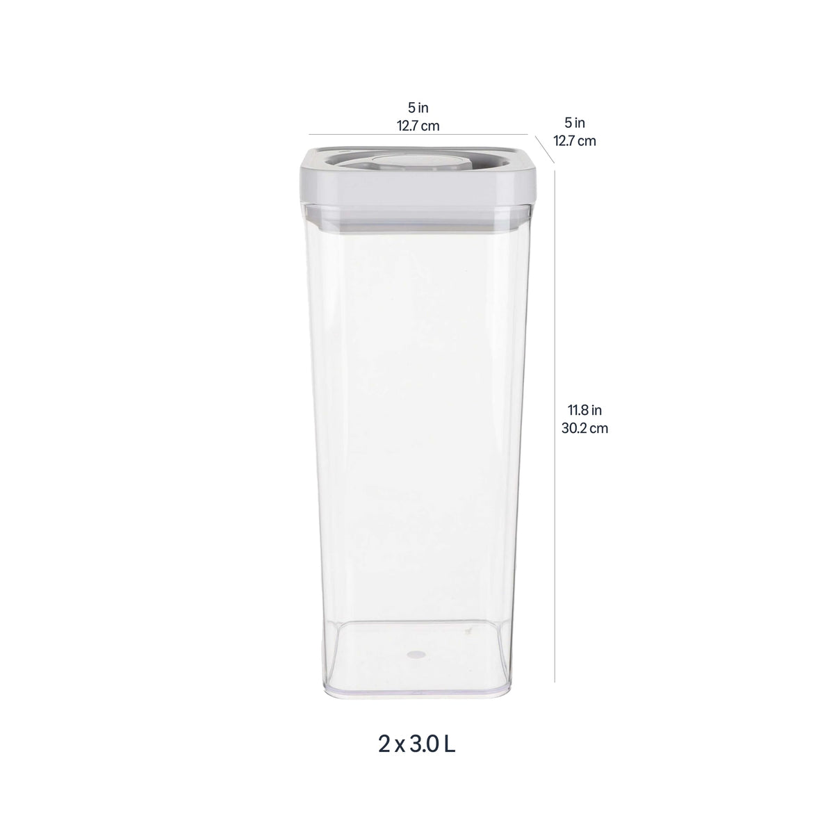 Amazon Basics Airtight Food Storage Containers, BPA Free, Dishwasher Safe, with Twist/Turn Lids, for Kitchen Pantry Organization, 10-Piece Square Set, Clear Plastic
