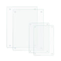 Mymonfif Tempered Glass Cutting Board for Kitchen, Clear Glass Board for Countertop, with Non-Slip Feet, Heat Resistant, Large Size 12x16" 2Pcs, Small Size 12x8" 2Pcs