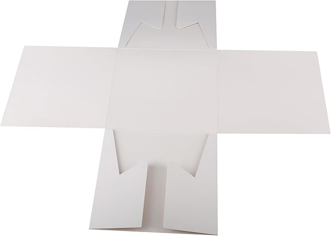 Cakebon Cake Boxes with Boards - 8 Inch Round Cake Drum Black - Box With Window for Birthdays, Weddings and Parties (1pc Each, 2pcs Total)