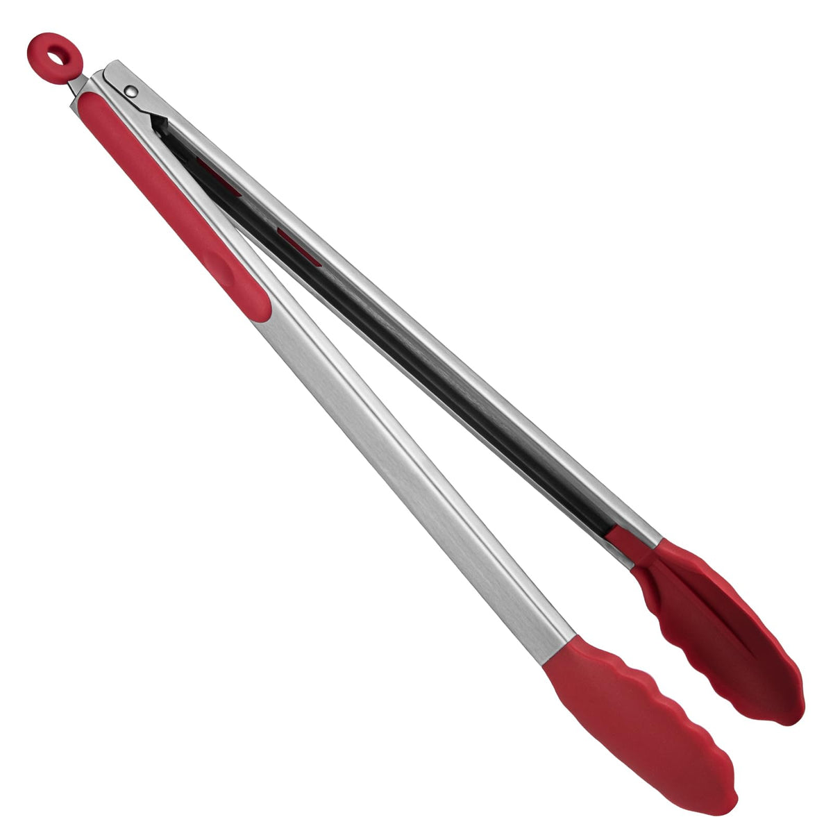 U-Taste Kitchen Tong for Cooking, 480ºF Heat-Resistant Silicone, 9in/Red