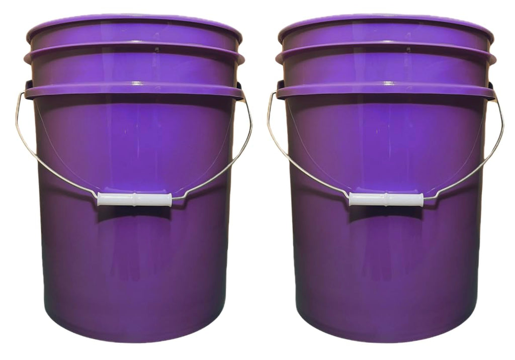 House Naturals 5 Gallon Premium HPDE Plastic Bucket - Made in USA Food Grade Container, BPA Free All Purpose Pail (5, Red)