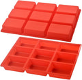 ionEgg Silicone Mini Loaf Pan, Non-Stick Bread Pan, 9 Cavity Baking Mold for Loaf Cake, Bread, Meatloaf, Pack of 2