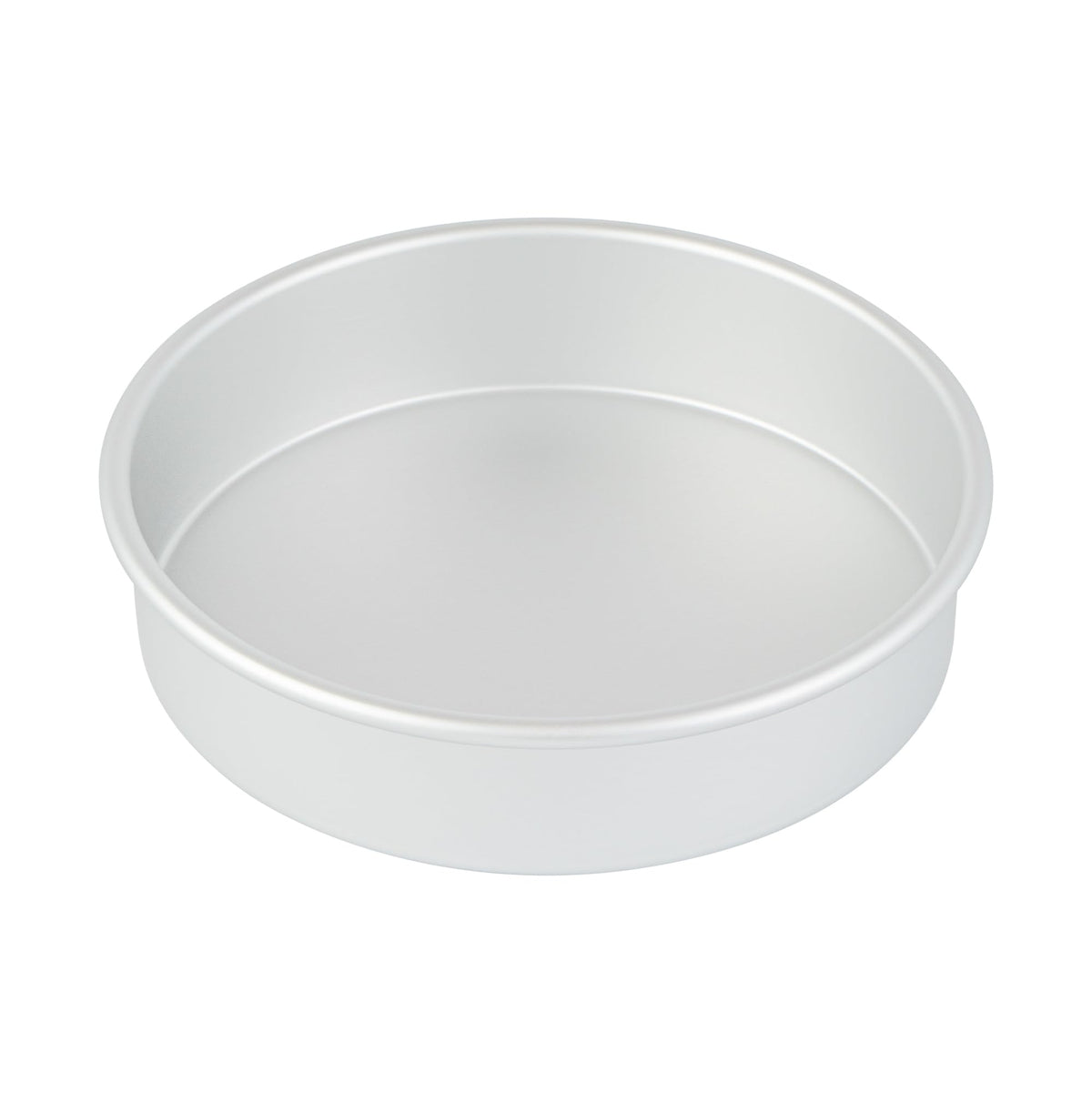 Restaurantware Aluminum Straight-Sided Cake Pan - Pack of 1 - Met Lux 8 x 2 Inches Round Baking Tin, Greaseproof, Even-Heating, Freezable - Anodized Aluminum Round Cake Pan Ideal For Baking