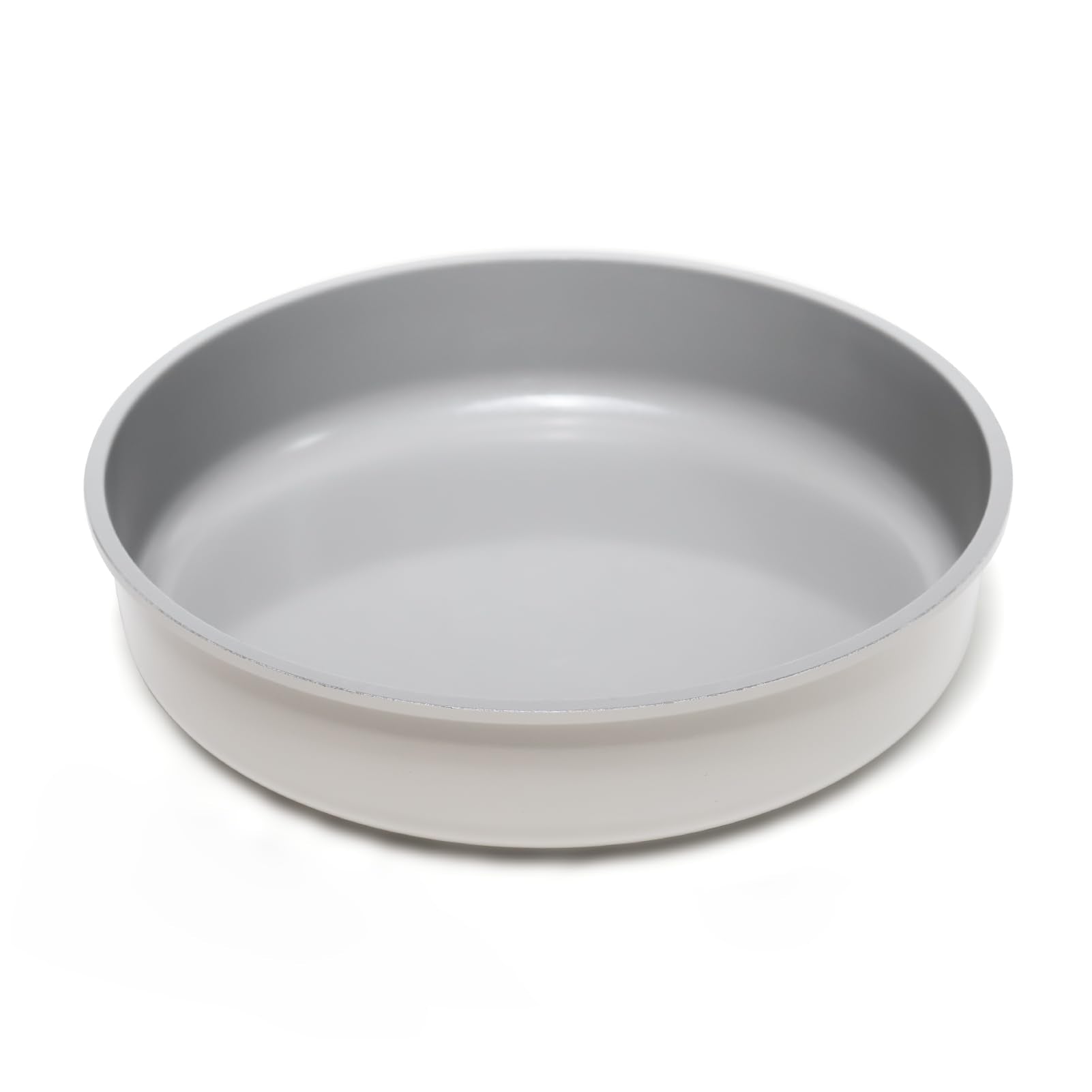 INSETFY 9.5 Inch Round Cake Pan,Cast Aluminum Bakeware Ceramic Nonstick for Cake Baking,Oven and Dishwasher Safe(Beige)