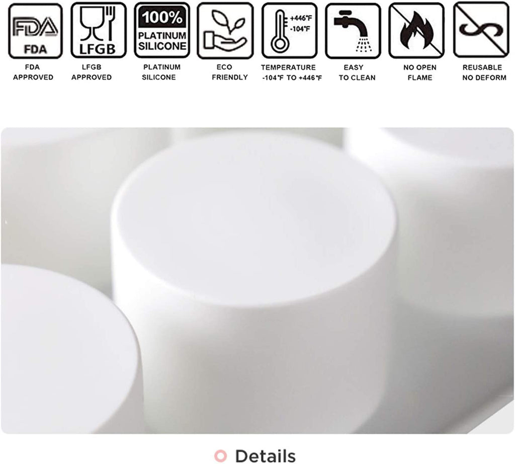 OCPO Kitchen Bubble Cube Silicone Mold for Baking Mousse Cake, 6 Cavities