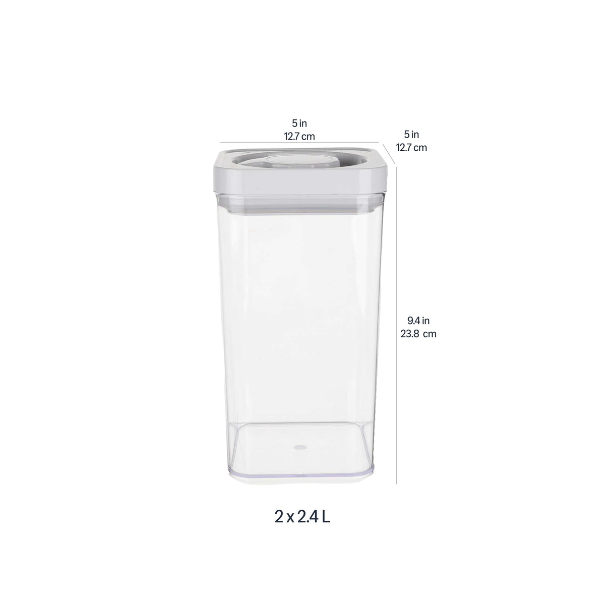 Amazon Basics Airtight Food Storage Containers, BPA Free, Dishwasher Safe, with Twist/Turn Lids, for Kitchen Pantry Organization, 10-Piece Square Set, Clear Plastic