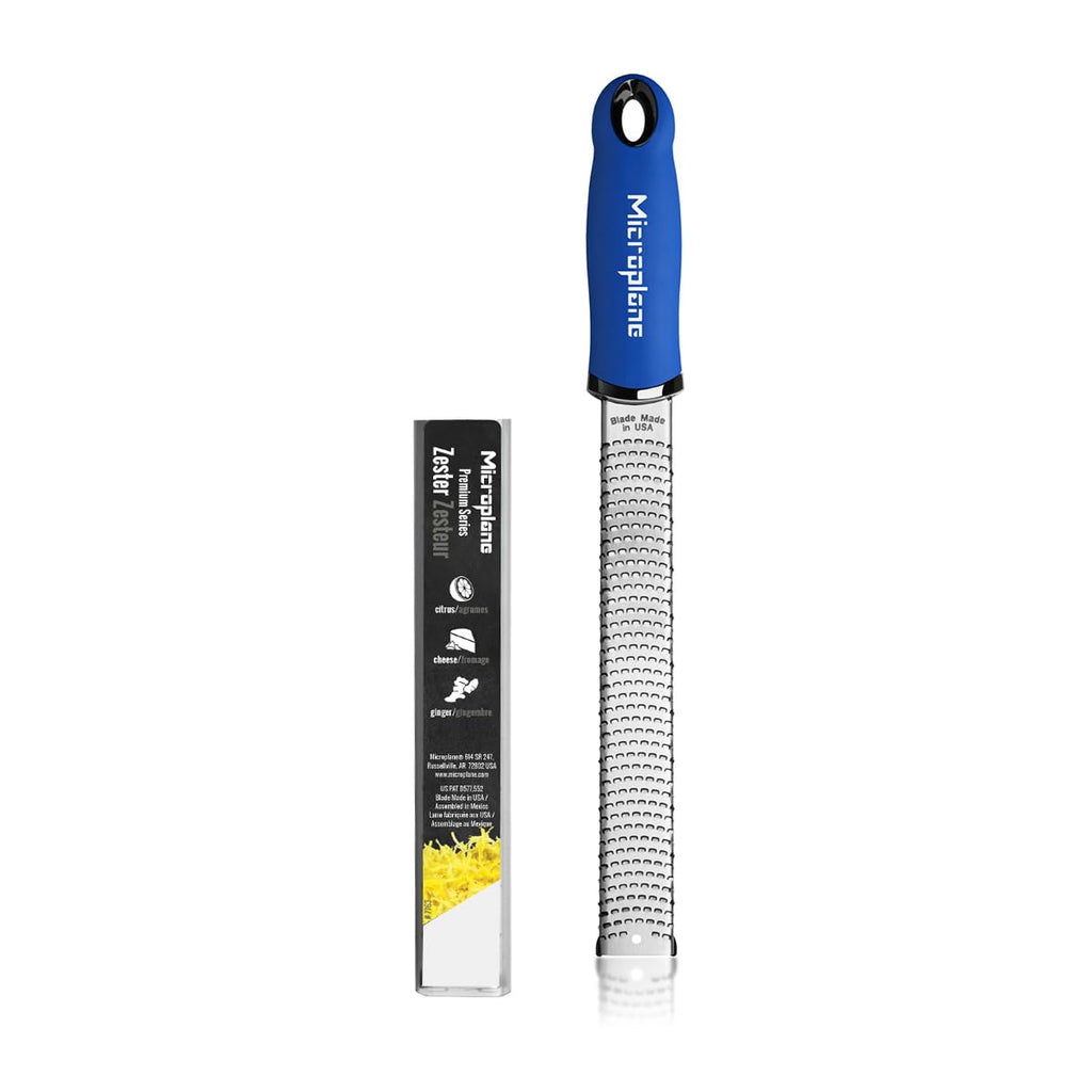 Microplane Premium Classic Series Zester 18/8, Black - Lemon Zester & Cheese Grater & Vegetable Grater - Citrus, Parmesan Cheese, Garlic, Ginger, Nutmeg, Chocolate - Stainless Steel Grater