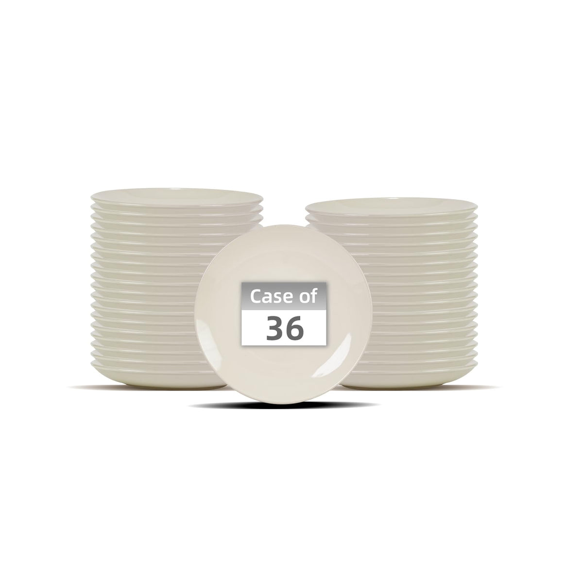 IRESTAURANT PLUS Stoneware Coupe Commercial Grade Dinnerware, Ivory, Plate 12.25", Case of 12