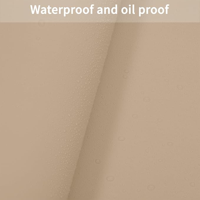 Leather Table Cover,1.8mm Thick,17x72 Inch Desk Cover,Dresser Cover Top,Dresser Protector Top,Dresser Cover,End Table Cover.(Light Brown+Gray,17x72)