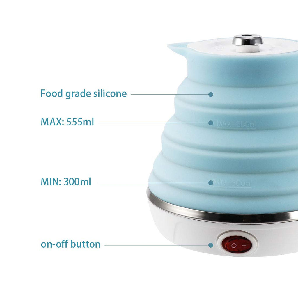 Food Grade Silicone Portable Collapsible Electric Travel Kettle