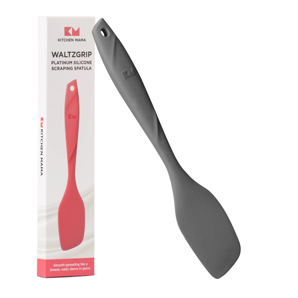 Kitchen Mama WaltzGrip Platinum Silicone Scraping Spatula, Red