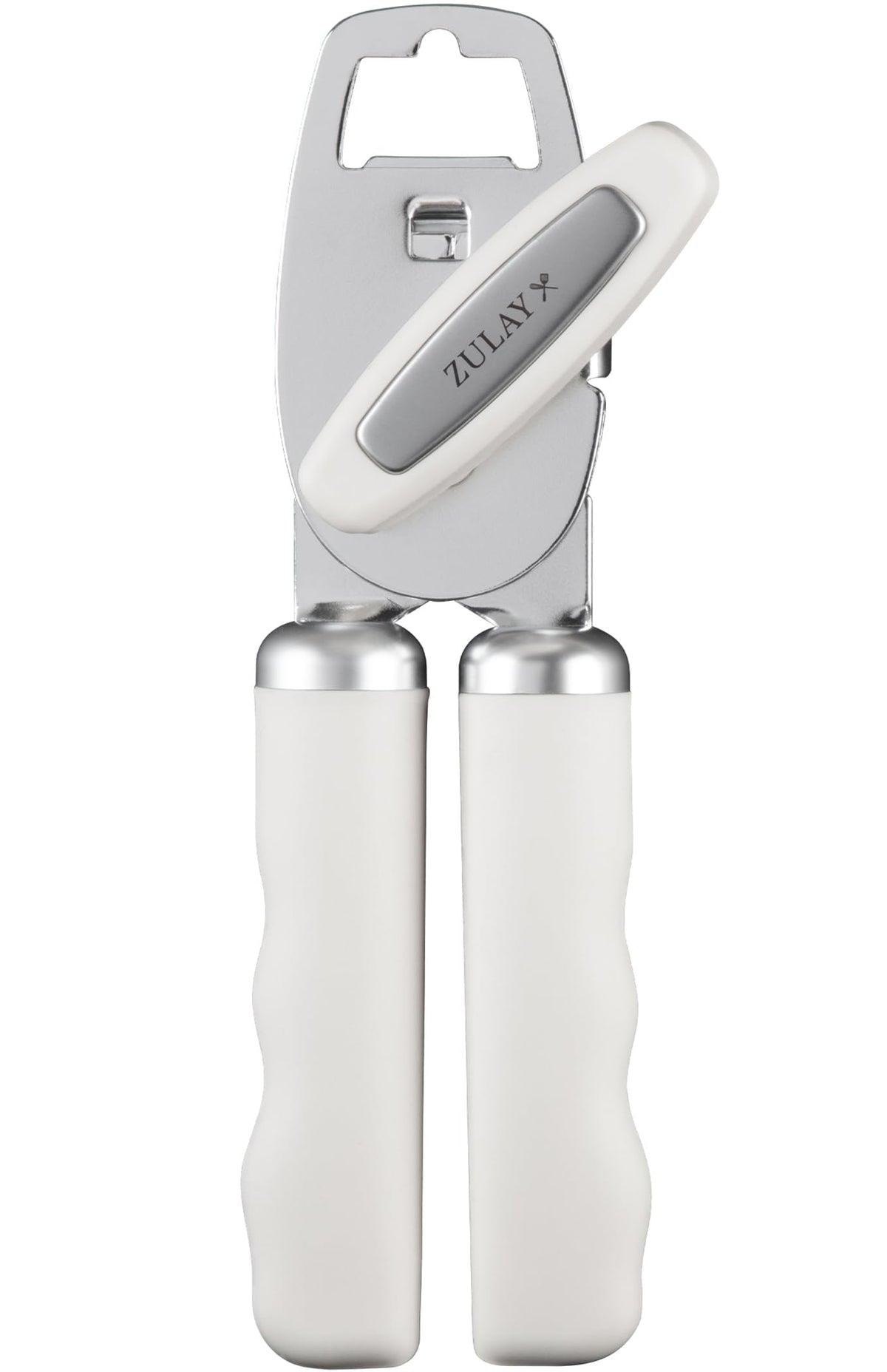 Zulay Kitchen Manual Can Opener Heavy Duty Patented Stainless Steel, Orange
