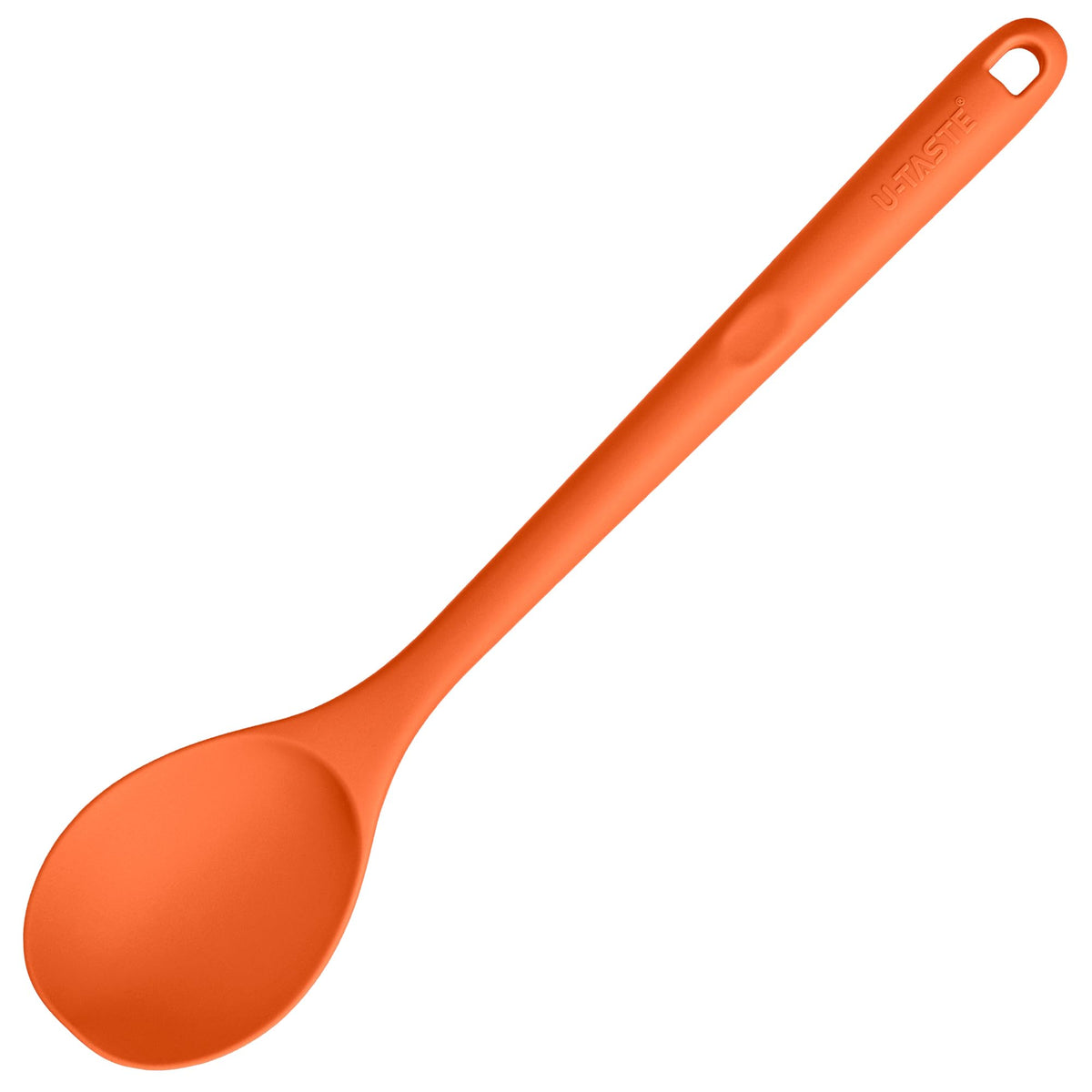 U-Taste Silicone Cooking Spoon, 13.3" Long Large Mixing Spoon, Orange