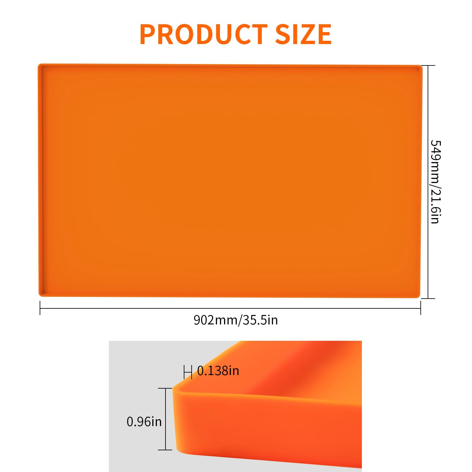 Silicone Protective Cover for 36" Blackstone Griddle,Heavy Duty Food Grade Silicone Grill Mat, Protect Griddle from Rodents, Insects, Debris, and Rust,All Season Cooking Protective Cover