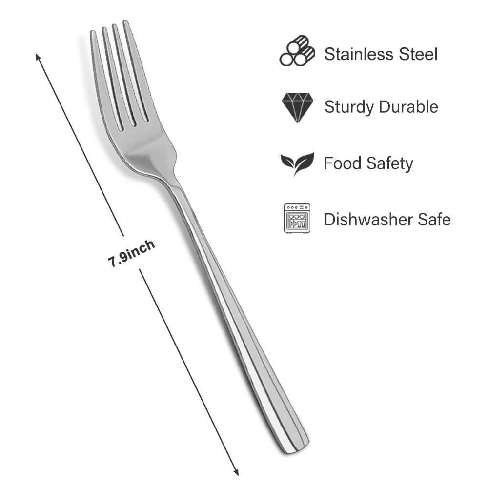 Dinner Forks Set-12 Piece 18/10 Stainless Steel Dinner Forks, 7.5 Inches Table Forks,Salad Forks Silverware,Metal Forks for Home Kitchen Restaurant Hotel,Mirror Finish & Dishwasher Safe