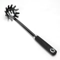 JXWING Black Stainless Steel Pasta Spoon, Spaghetti Server, Pasta Fork