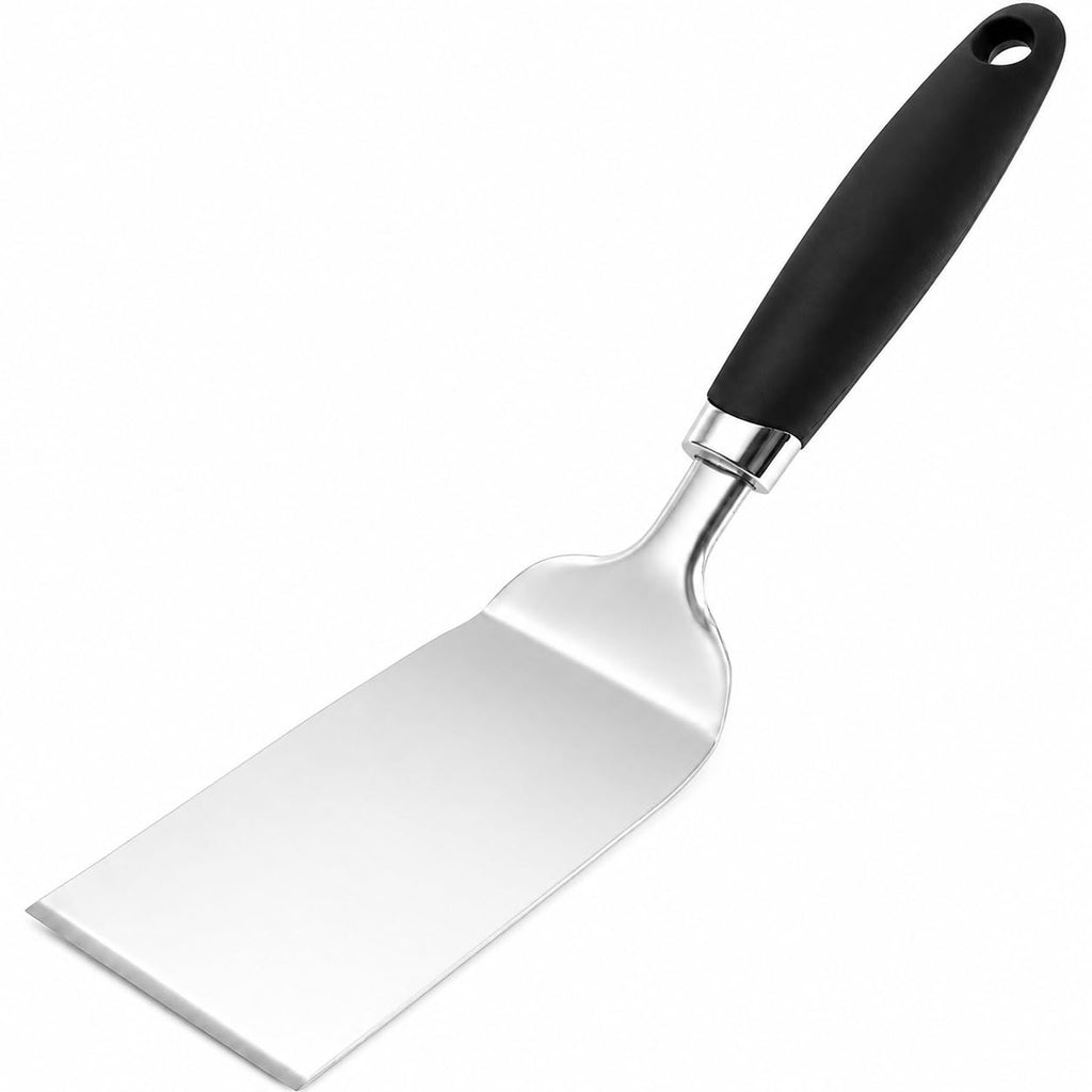 JXWING 304 Stainless Steel Fish Spatula, Flexible Slotted Turner, Red
