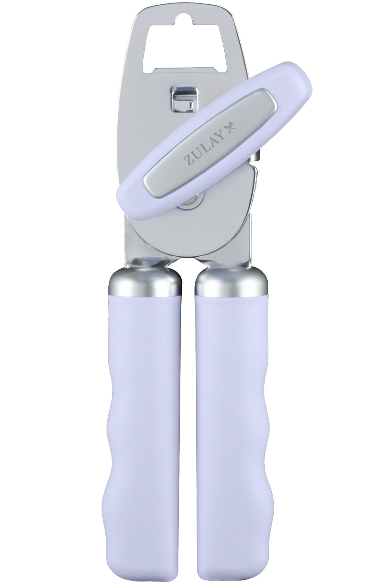 Zulay Kitchen Manual Can Opener Heavy Duty Patented Stainless Steel, Orange