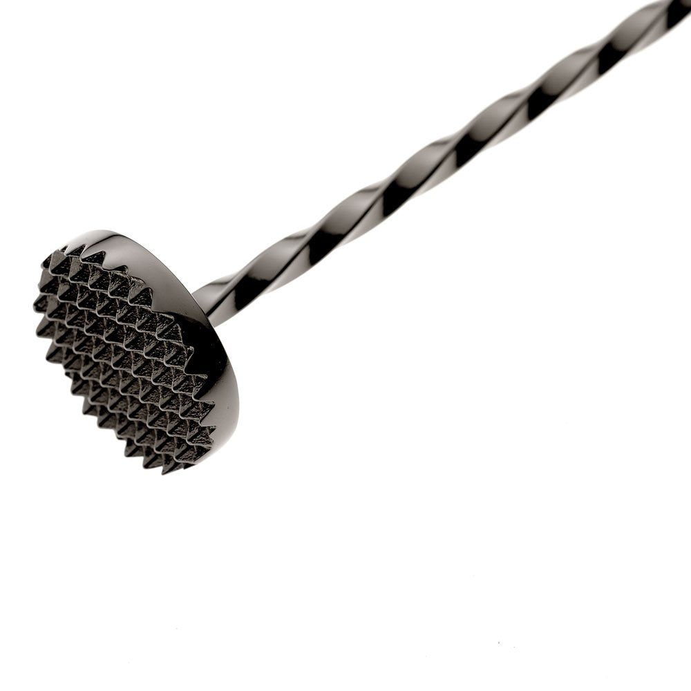 Barfly Bar Spoon with Muddler 15 3/4" (40.0 cm), (40 cm), Gun Metal Black