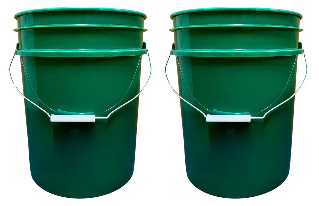 House Naturals 5 Gallon Premium HPDE Plastic Bucket - Made in USA Food Grade Container, BPA Free All Purpose Pail (5, Red)