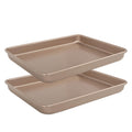 Baking Sheet Pans,2 Pack Nonstick Baking Pans Cookie Sheet Brownie Pan,Bread & Cake Pan, Toaster Oven Tray Bakeware, Small Non stick Baking Tray, Heavy-Duty Bread Loaf Pan (11x9x1.2 Inches)