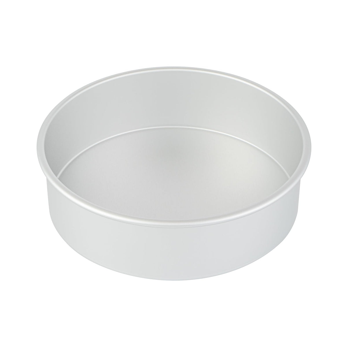Restaurantware-Met Lux 10 x 3 Inch Straight-Sided Baking Tins, 12 Round Cake Pans - Oven-Ready, Freezable, Anodized Aluminum Round Baking Pans, Greaseproof, For Layer Birthday Cakes