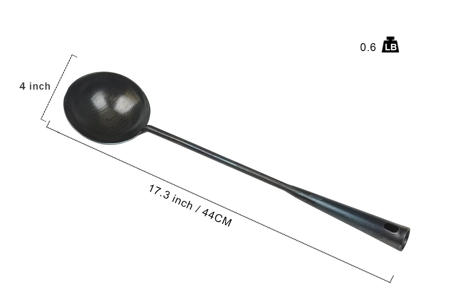 ZhenSanHuan HandMade Carbon Steel Wok Ladle Tool Utensils (Ladle 40CM)