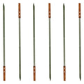 Premium Stainless Steel Barbecue Skewers BBQ Outdoor Grill Skewer stick Barbecue Fork with Solid Wood Handle for Grilling Shish Kebob Koubideh Persian Brazilian Kebab 1" wide + 1 Free Skewer (6pcs)