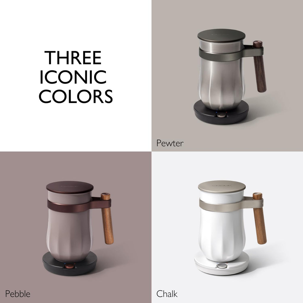 Hotel Chocolat Hot Chocolate Maker – Velvetiser Hot & Cold Drinking Chocolate Machine, Includes Mug, Glass & Sachets, Pebble Edition, Luxury Gift