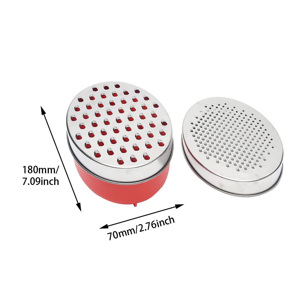 Cheese Grater with Container and Lid 2 Blade Kitchen Grater