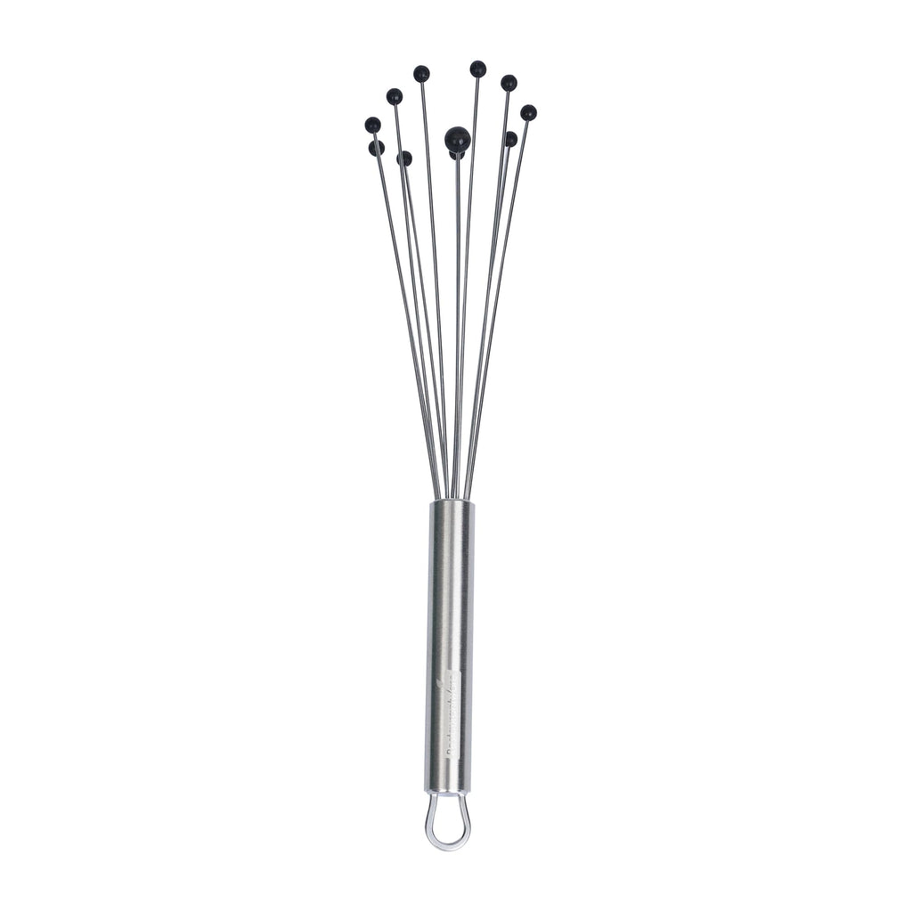 Restaurantware 10.5 in Stainless Steel Ball Whisk with Silicone Tips - 6 Pack - German Standard Sauce & Gravy Whisk, Non-Scratch, Dishwasher Safe - Non-Stick Safe Silicone Ball Whisk for Baking