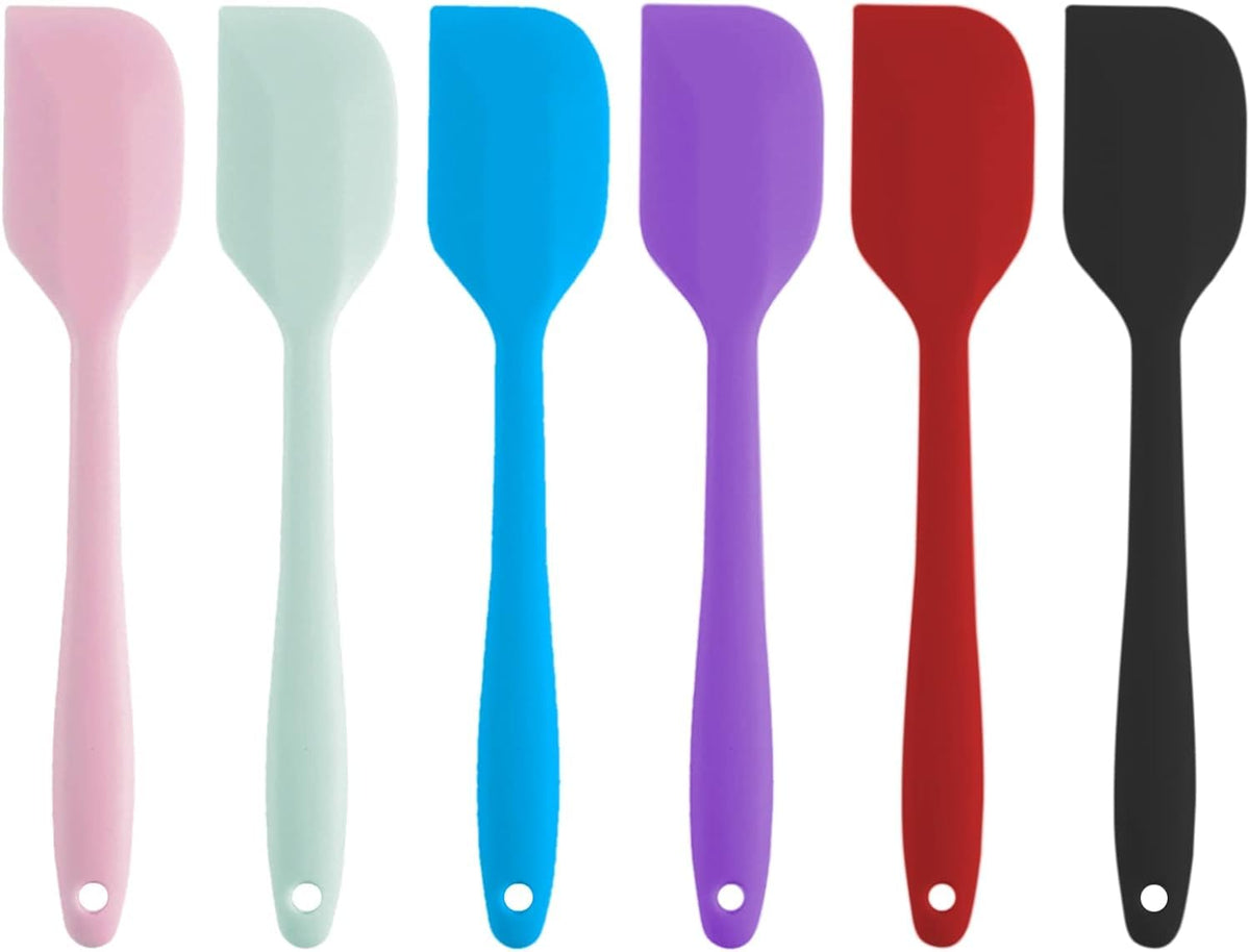 Silicone Spatulas 6 Pack 8.5 Inch Small Rubber Spatula Heat-Resistant